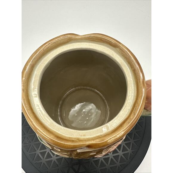 Vintage Henriksen Handpainted Classic Majolica Ceramic Frog Lily Pads Teapot - Picture 9 of 11